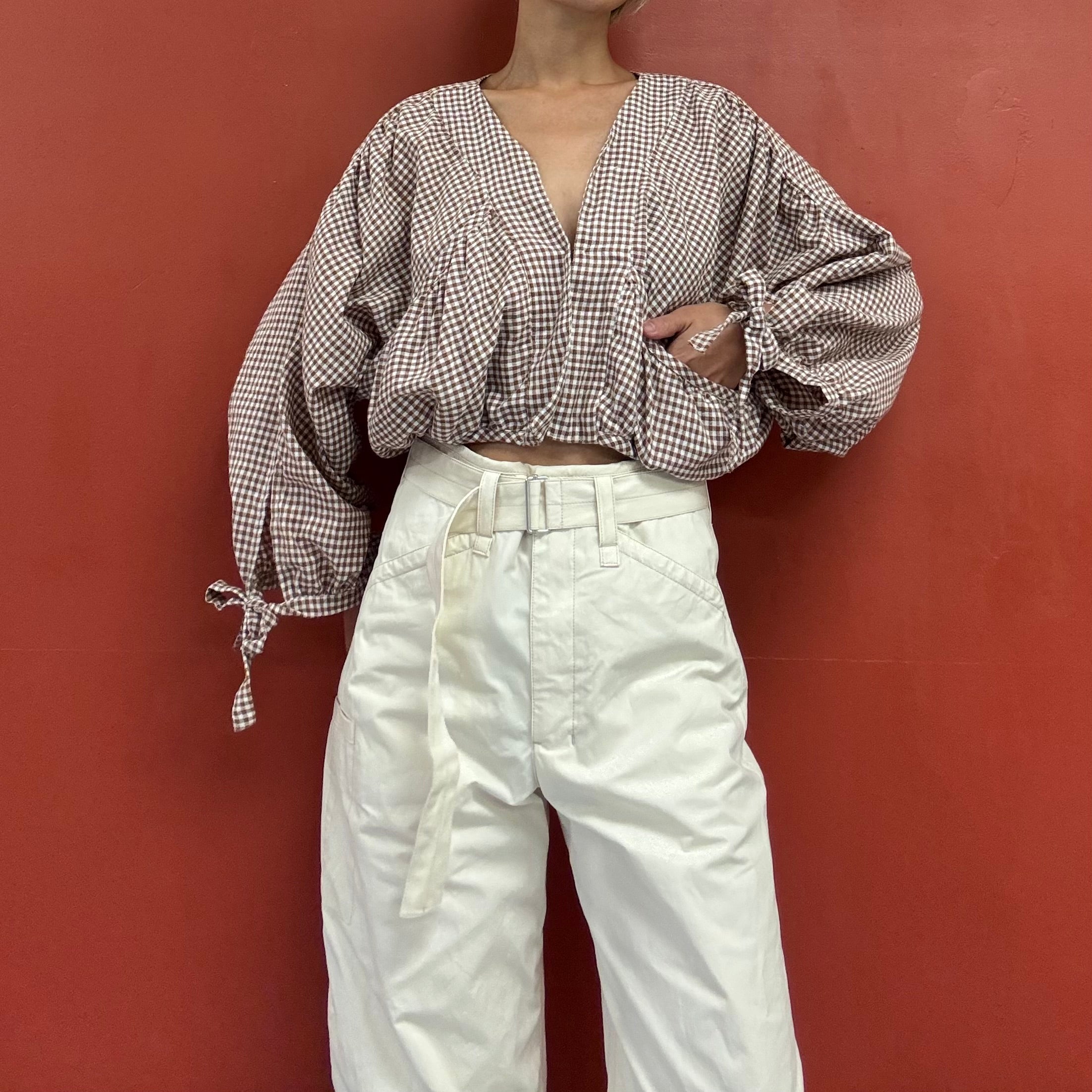 check blouse jacket