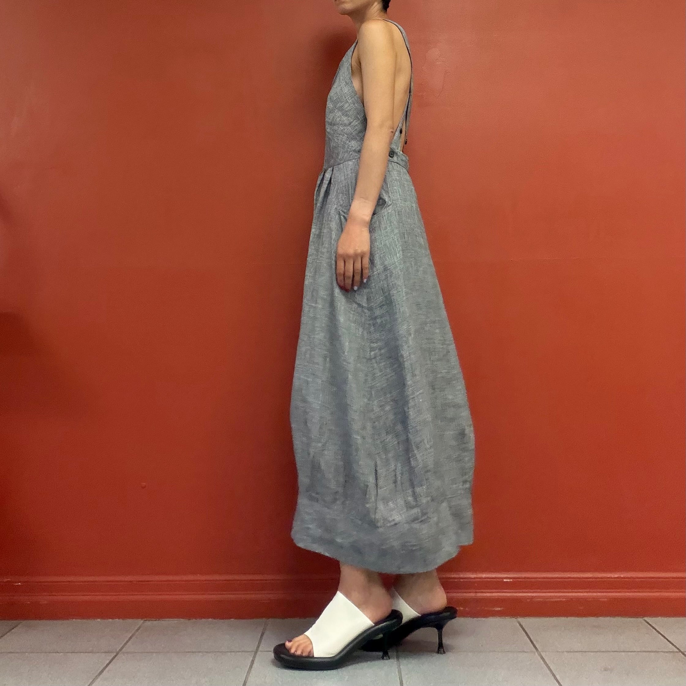 Linen apron dress