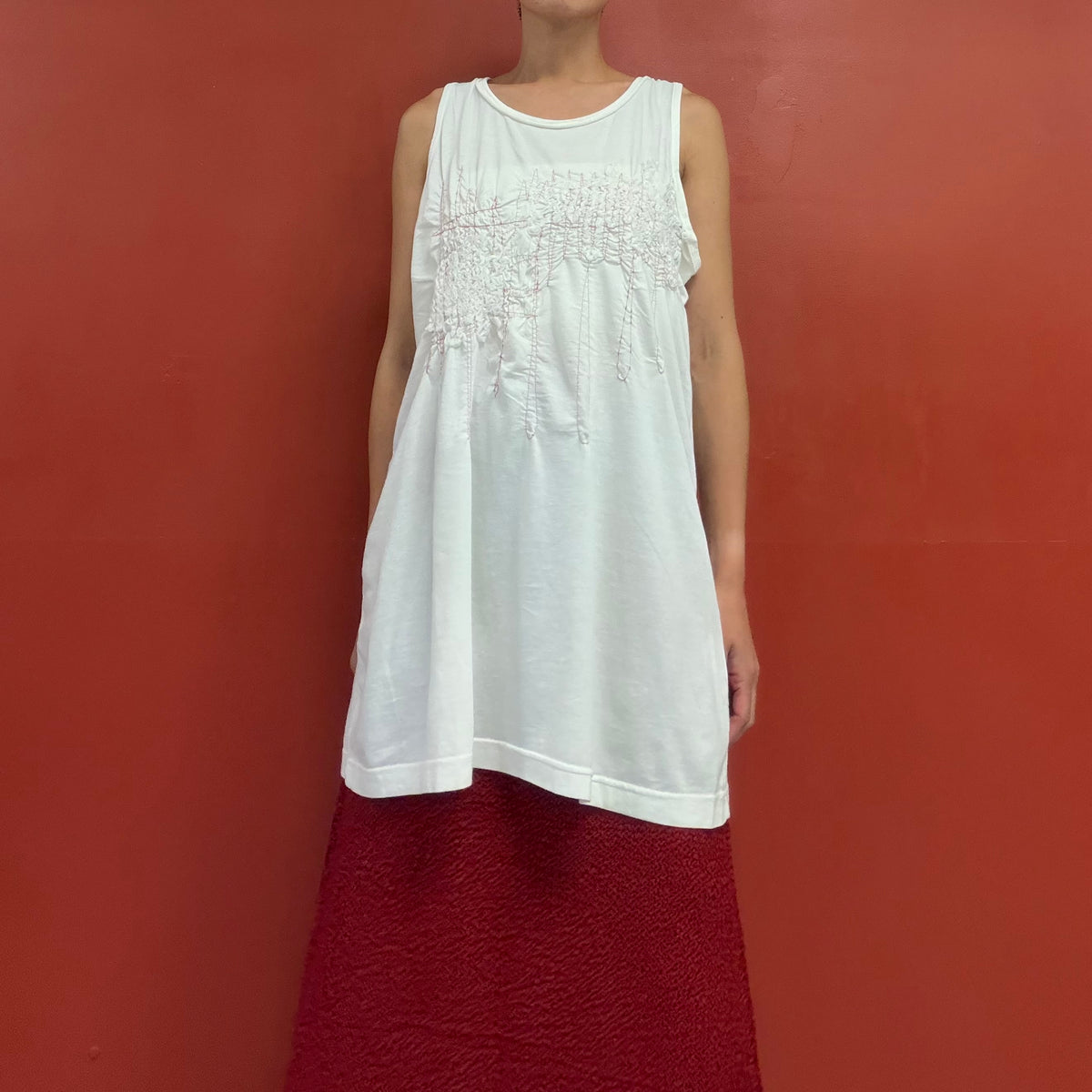 Hand stitched cotton tunic