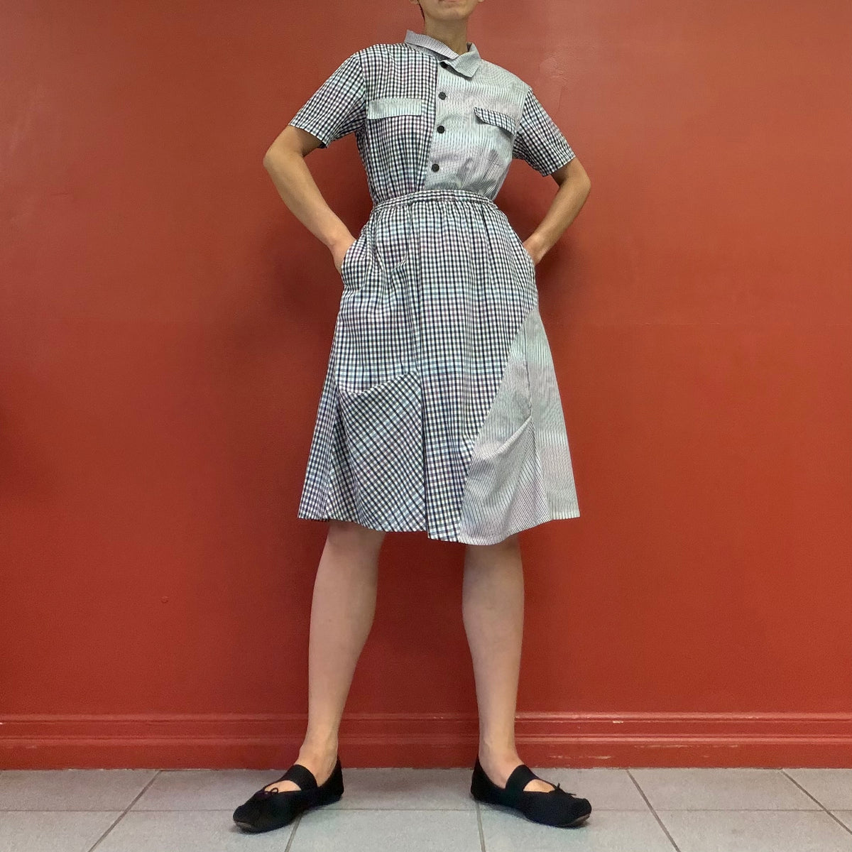 Gingham patchwork skirt