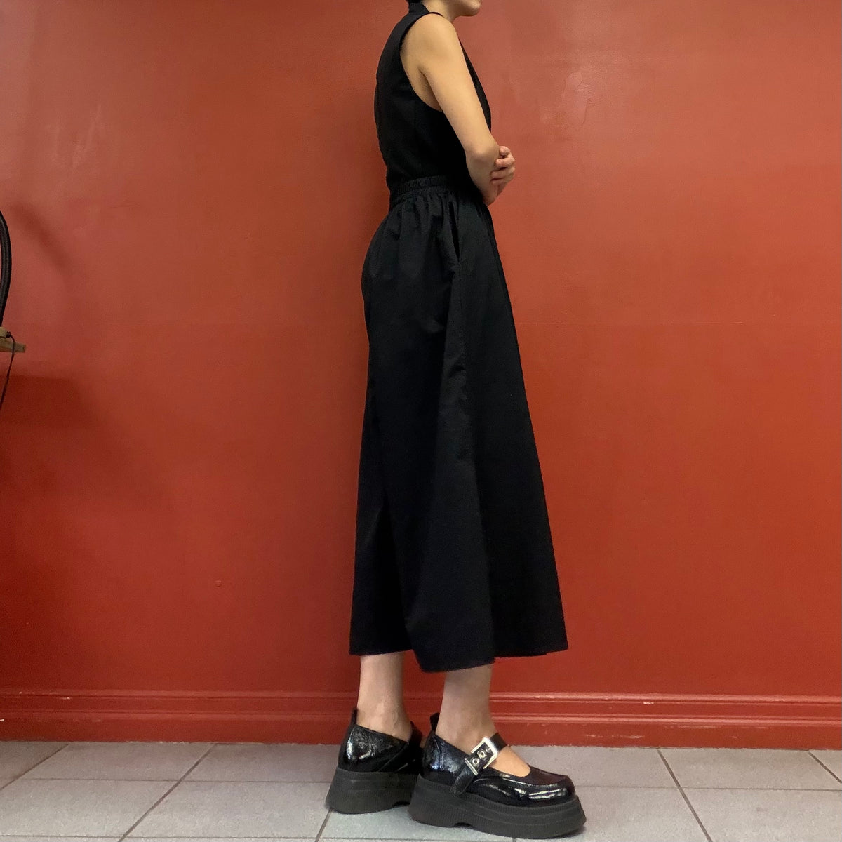 Sculpture wide leg pants