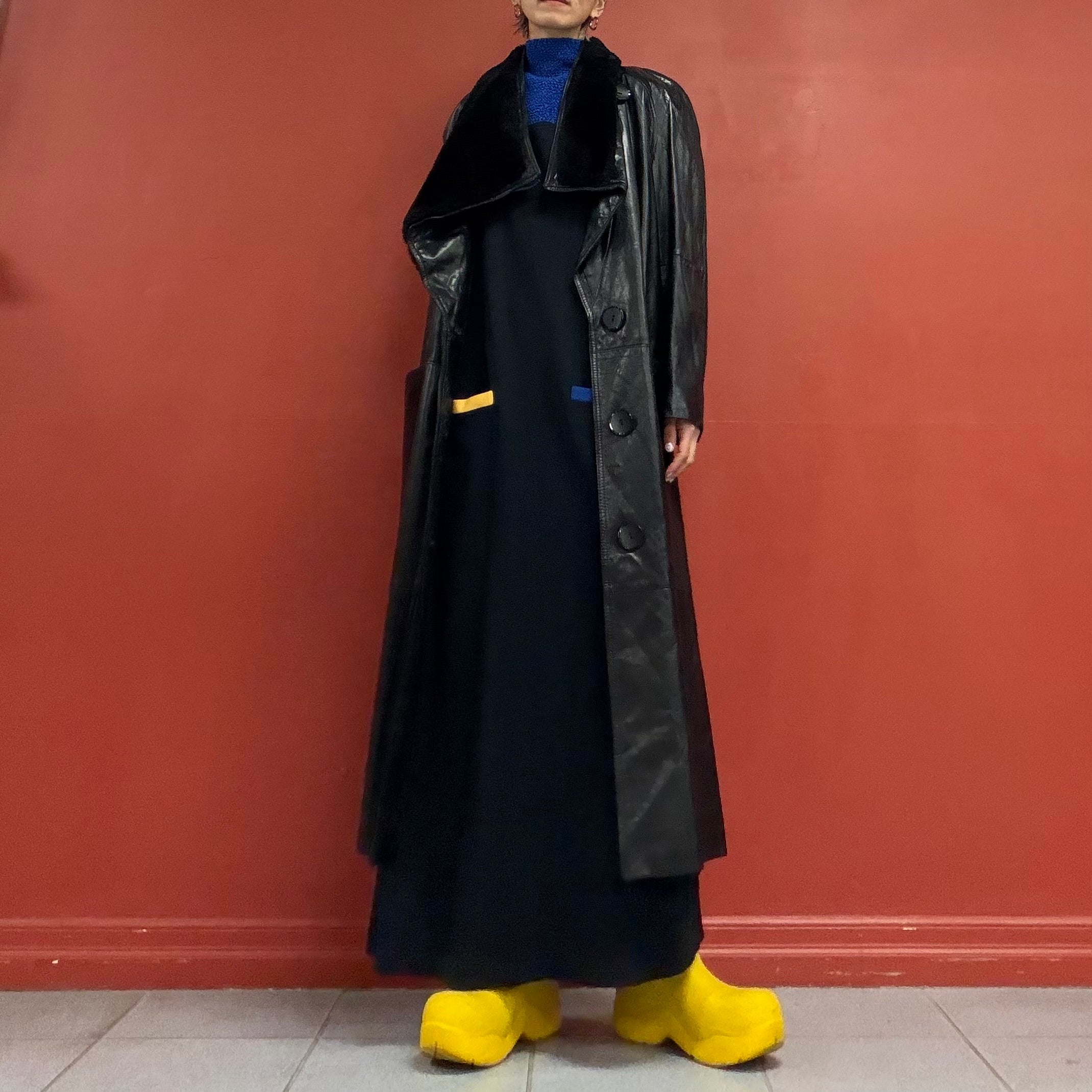 80s90s leather jacket