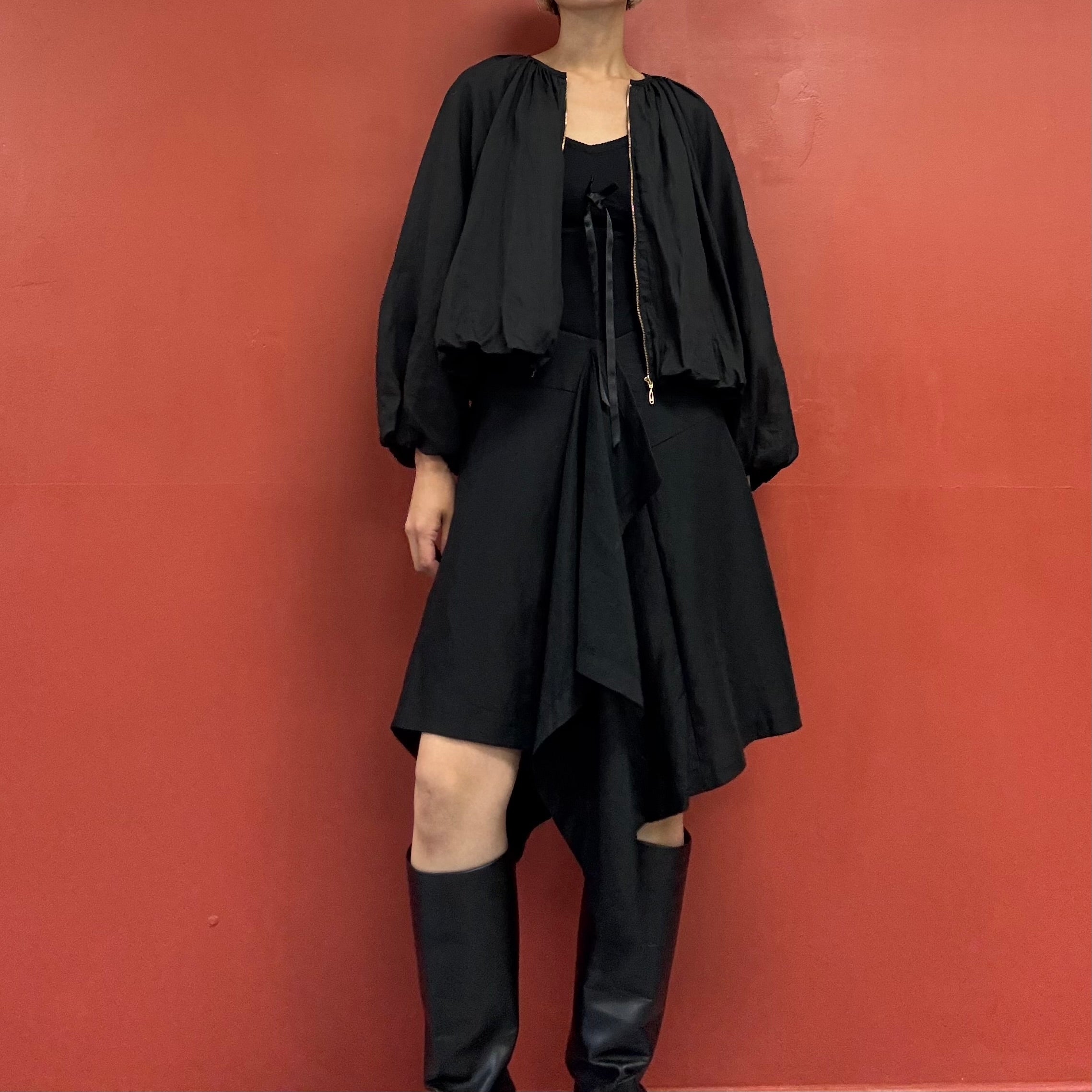 Puffy sleeves linen jacket