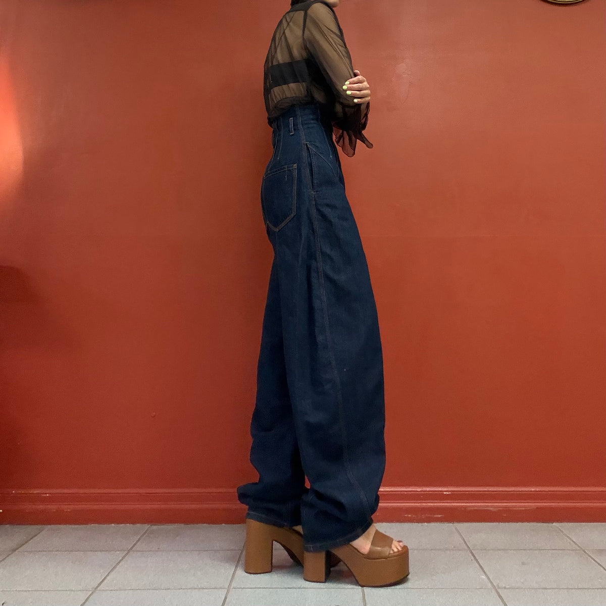 SPORTMAX super high waisted jeans