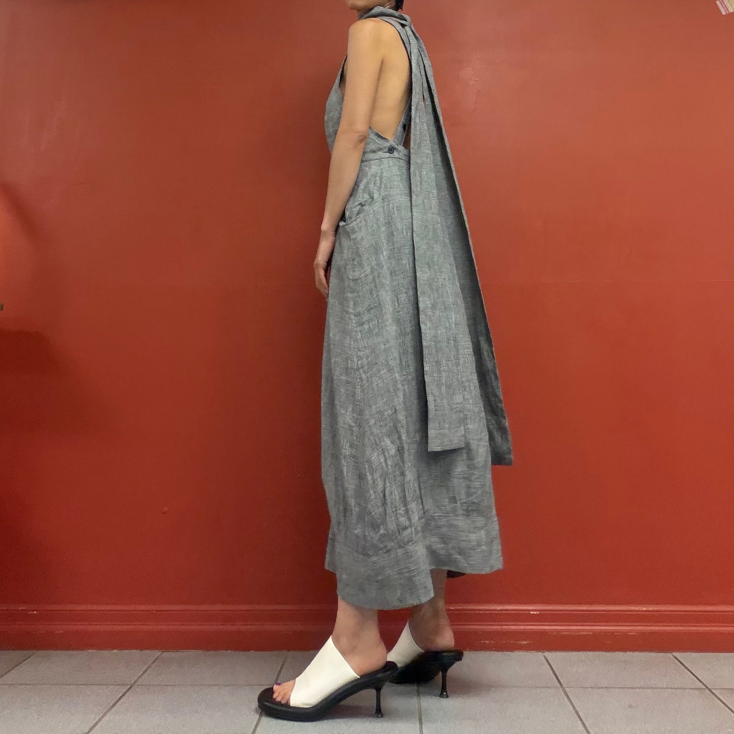 Linen apron dress
