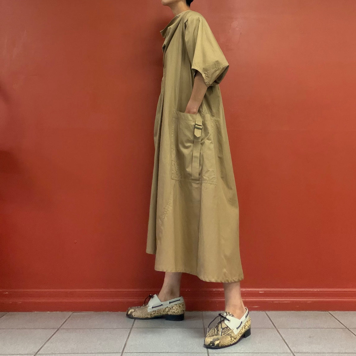 TAKEZO oversized dress with power shoulders