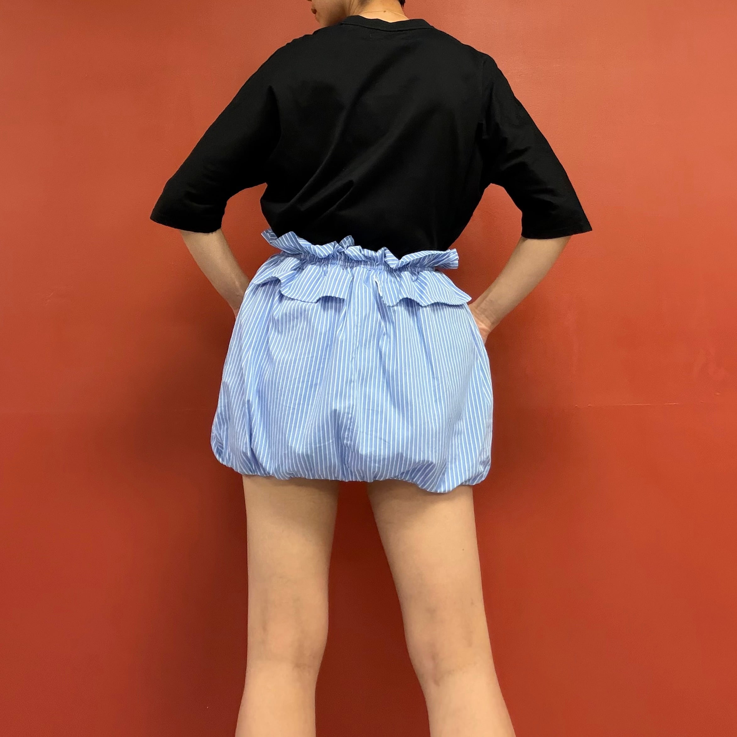 AKNVAS cotton poplin bubble skirt