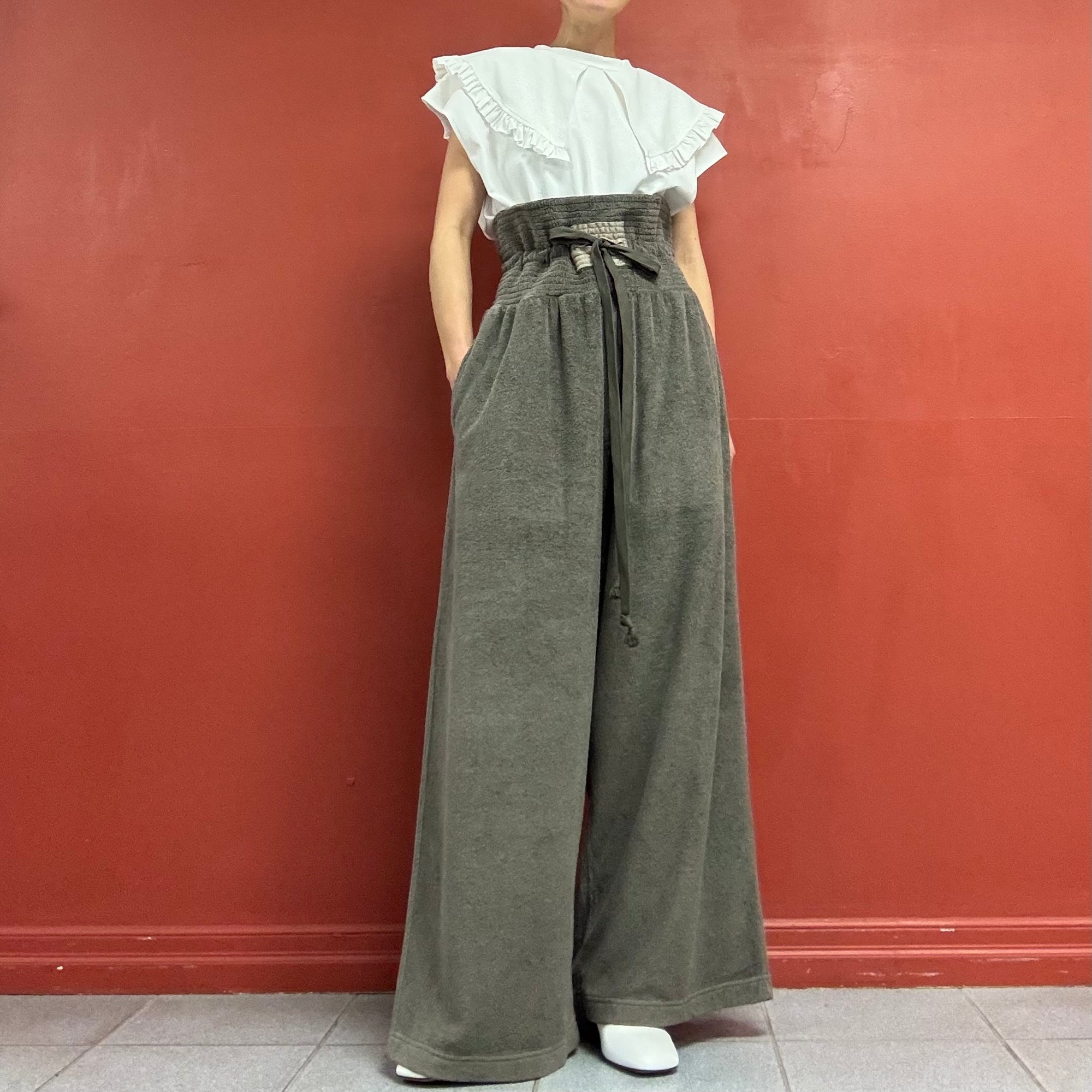 tac:tac Pile Fabric Super Wide Pants