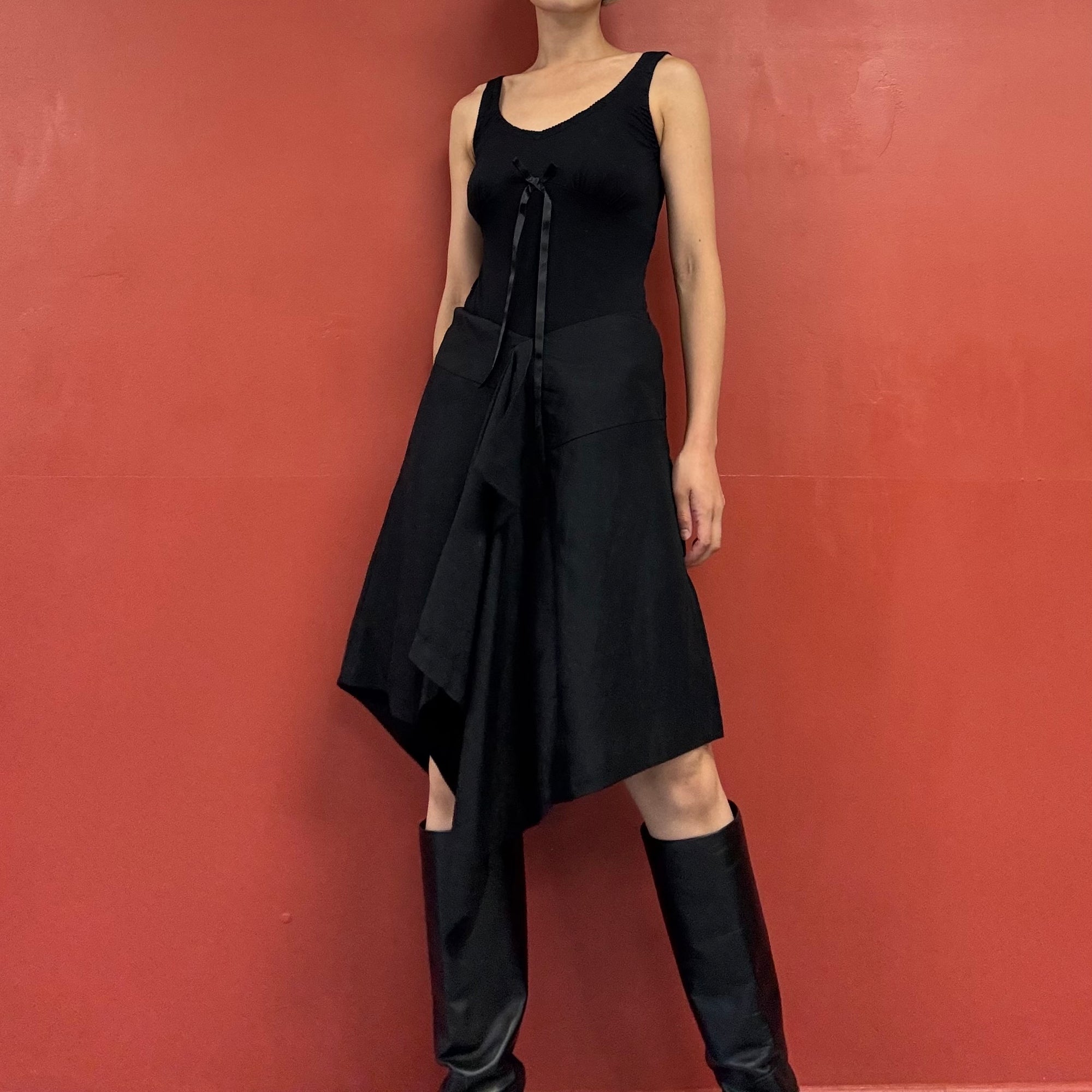 TSUMORI CHISATO linen asymmetrical skirt