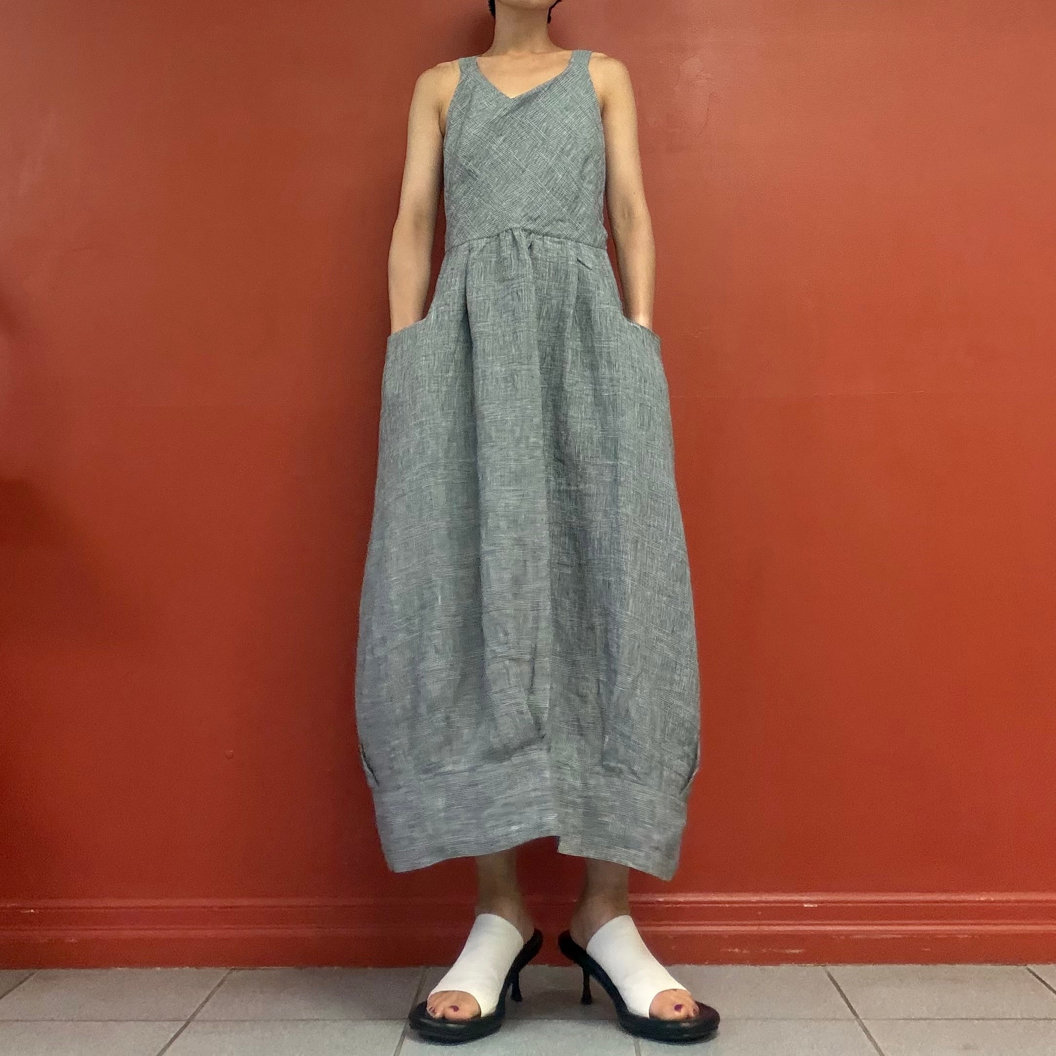 Linen apron dress