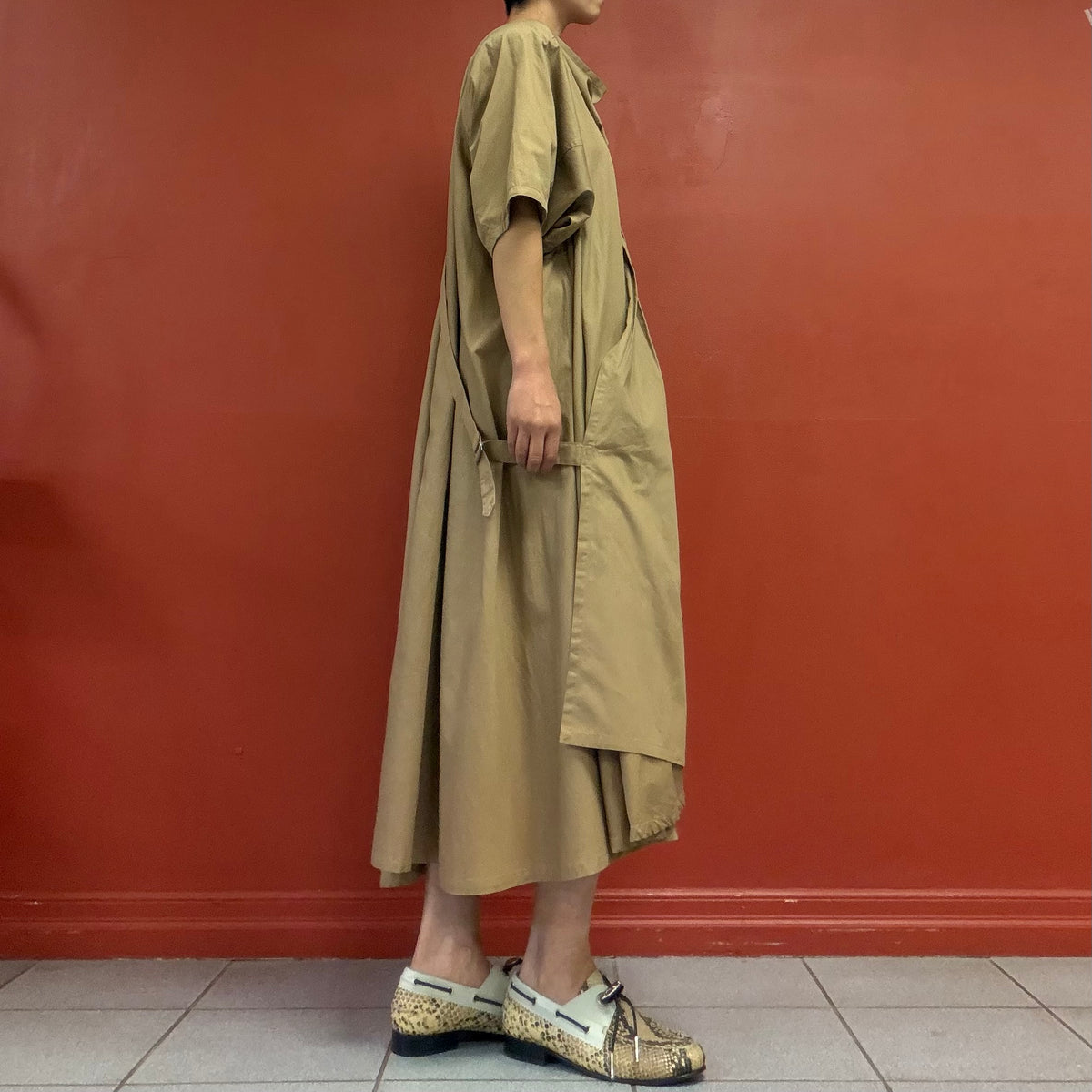 TAKEZO oversized dress with power shoulders