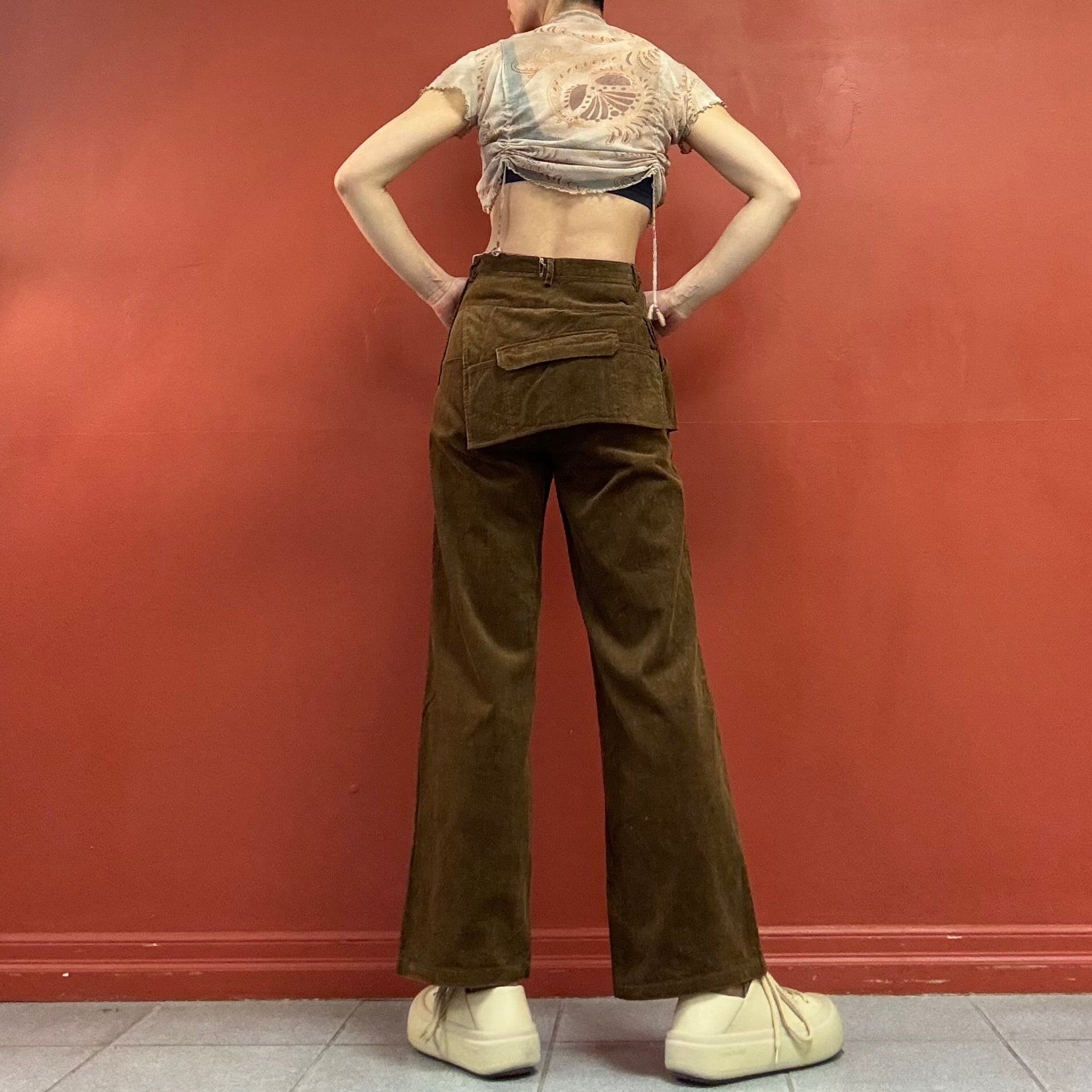 Cord Pants with Apron