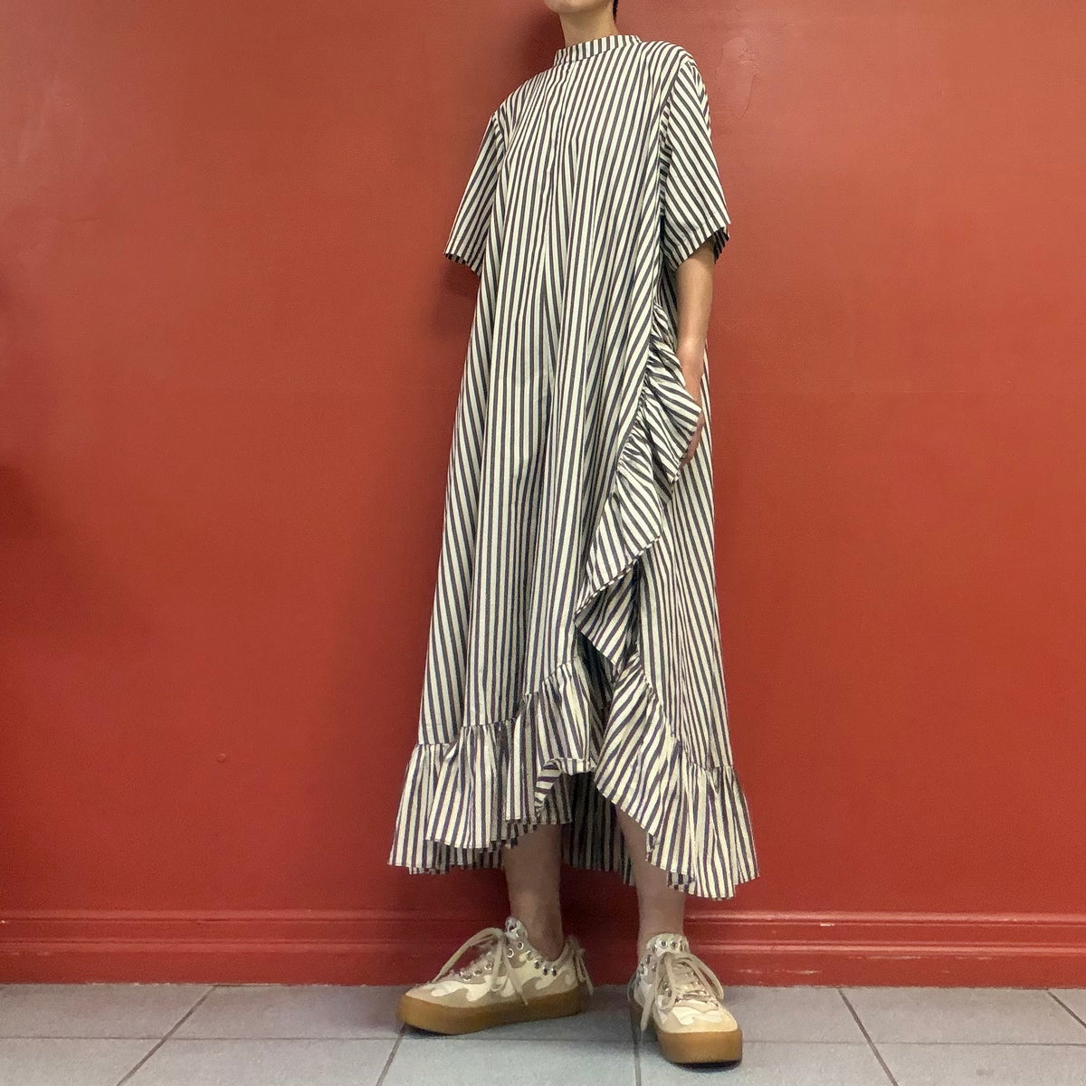 Trinca un plus un frilled dress