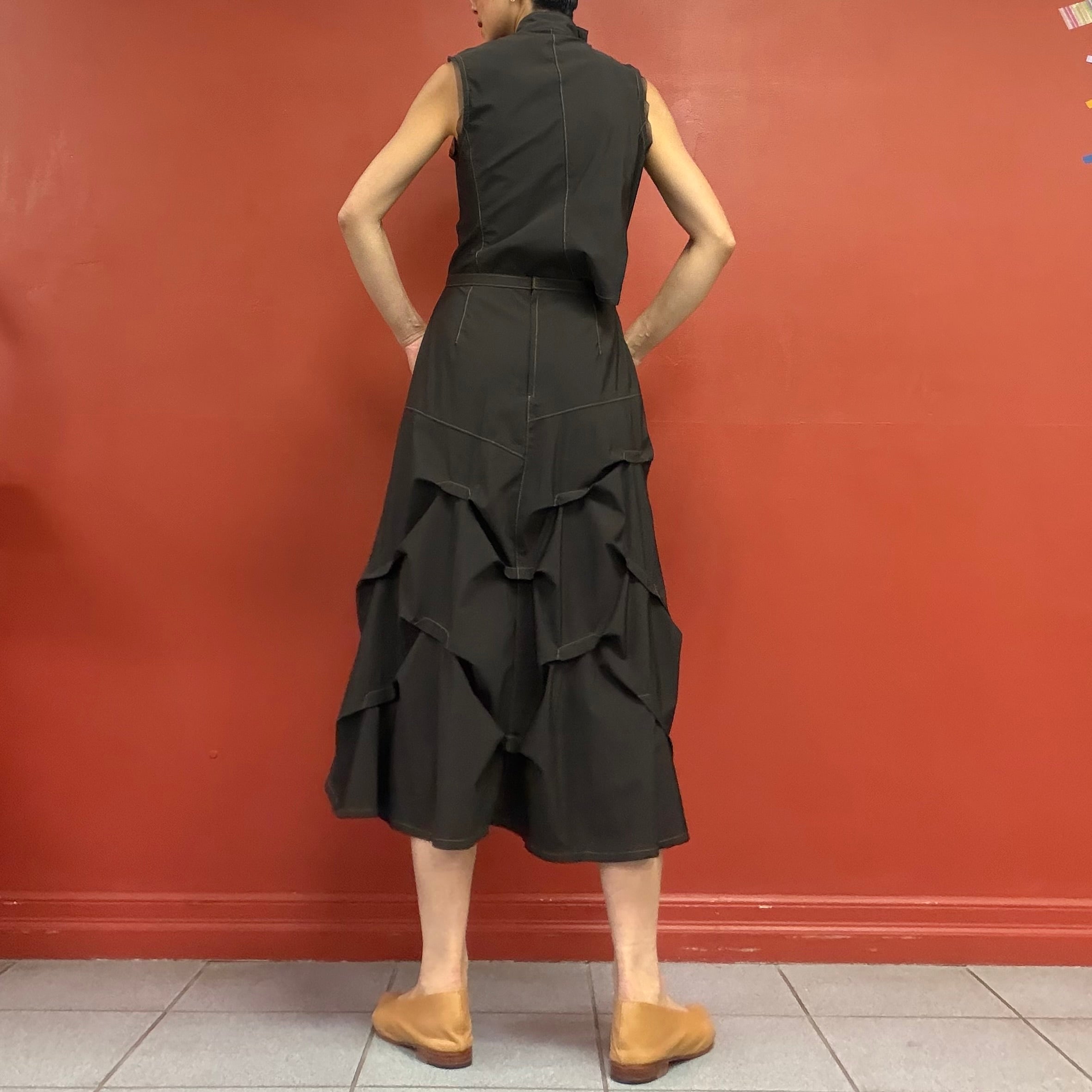 Origami drape skirt