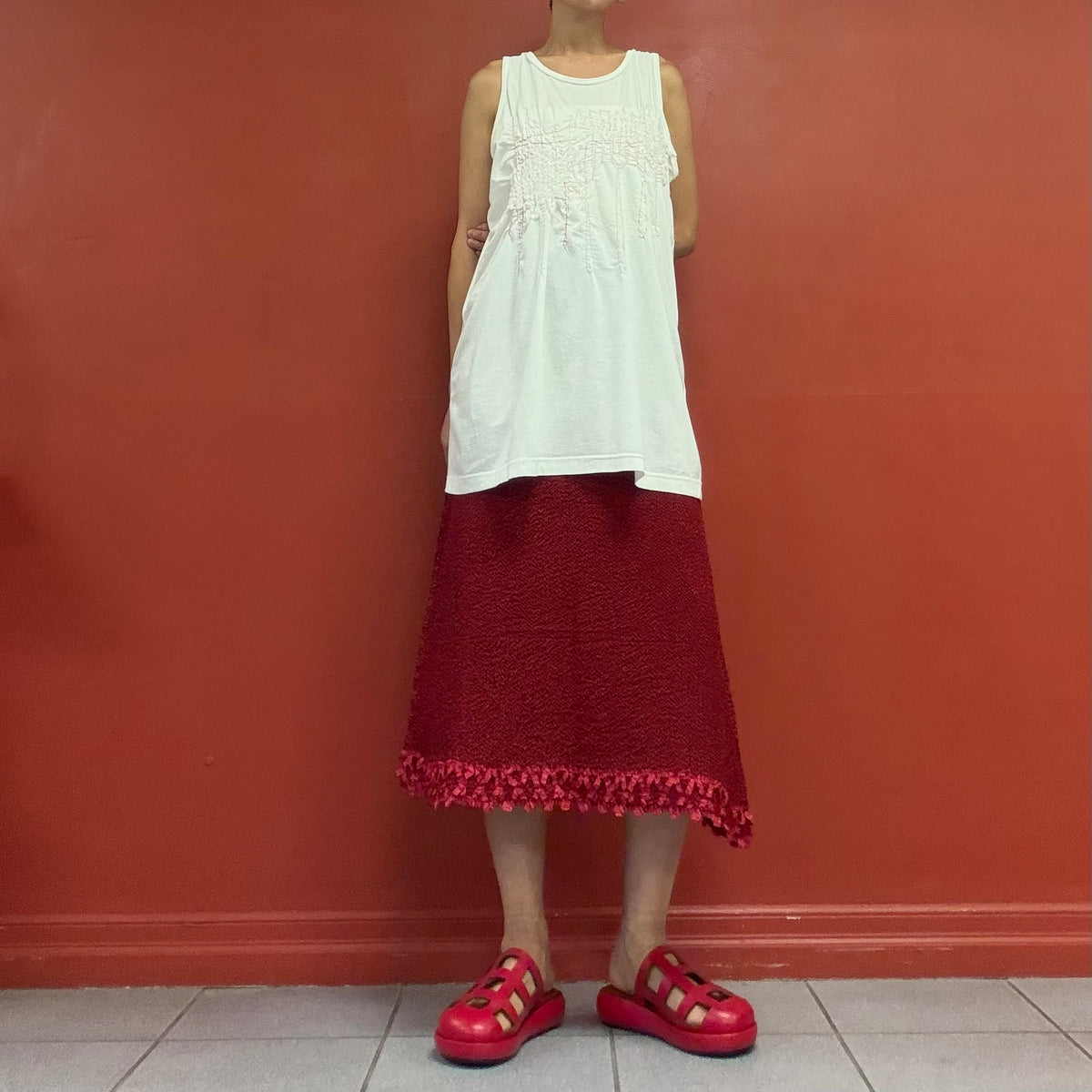 Hand stitched cotton tunic