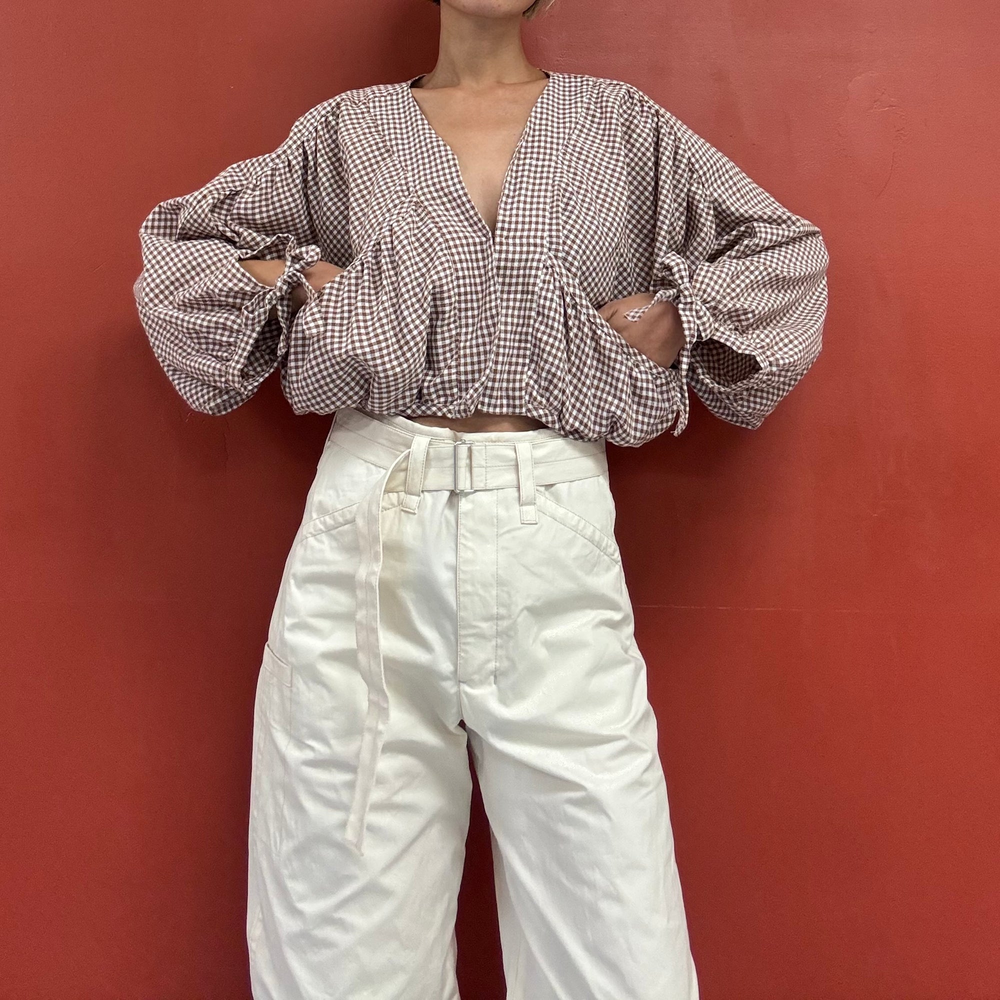 check blouse jacket