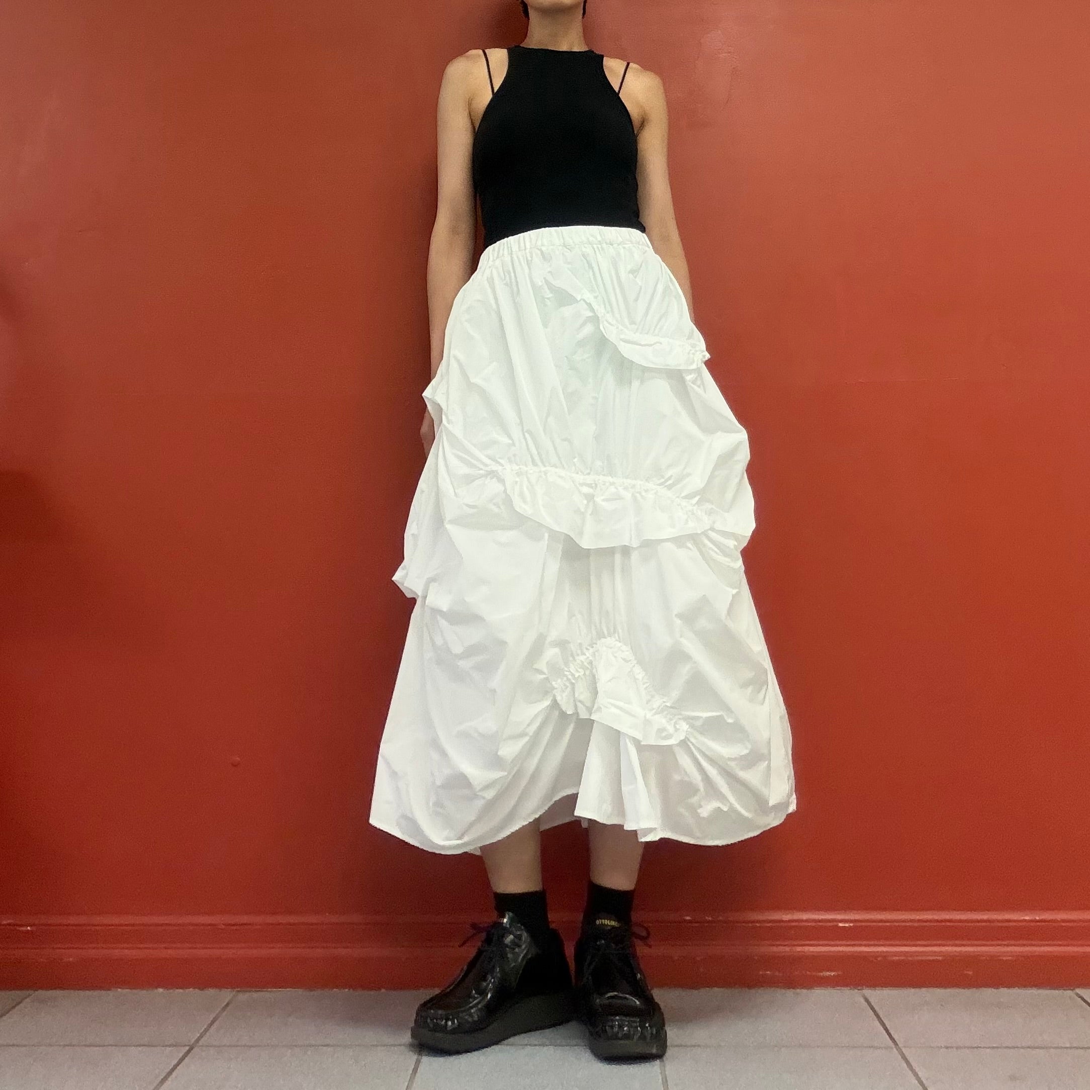 Kazuko Kitamura gathered taffeta skirt