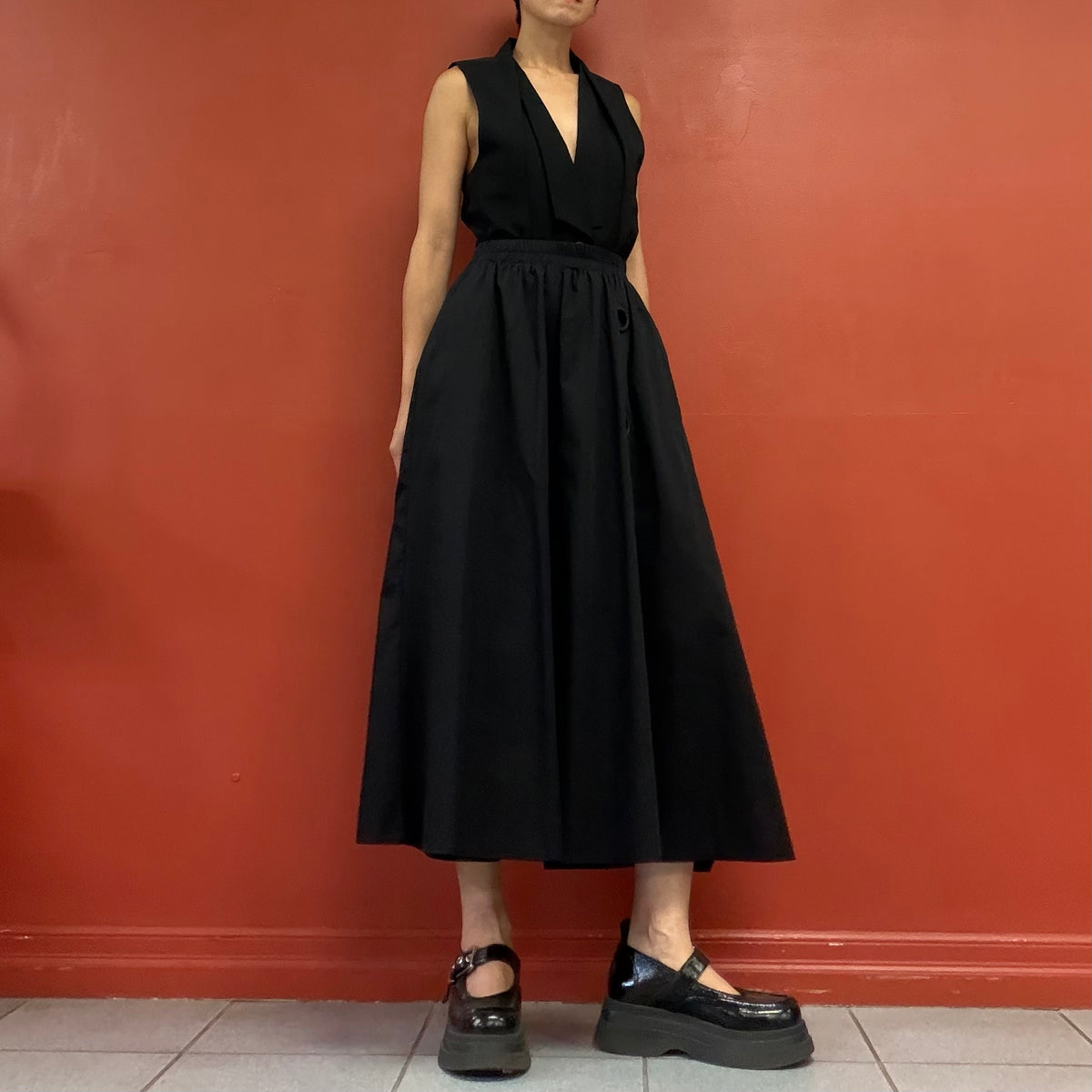 Sculpture wide leg pants