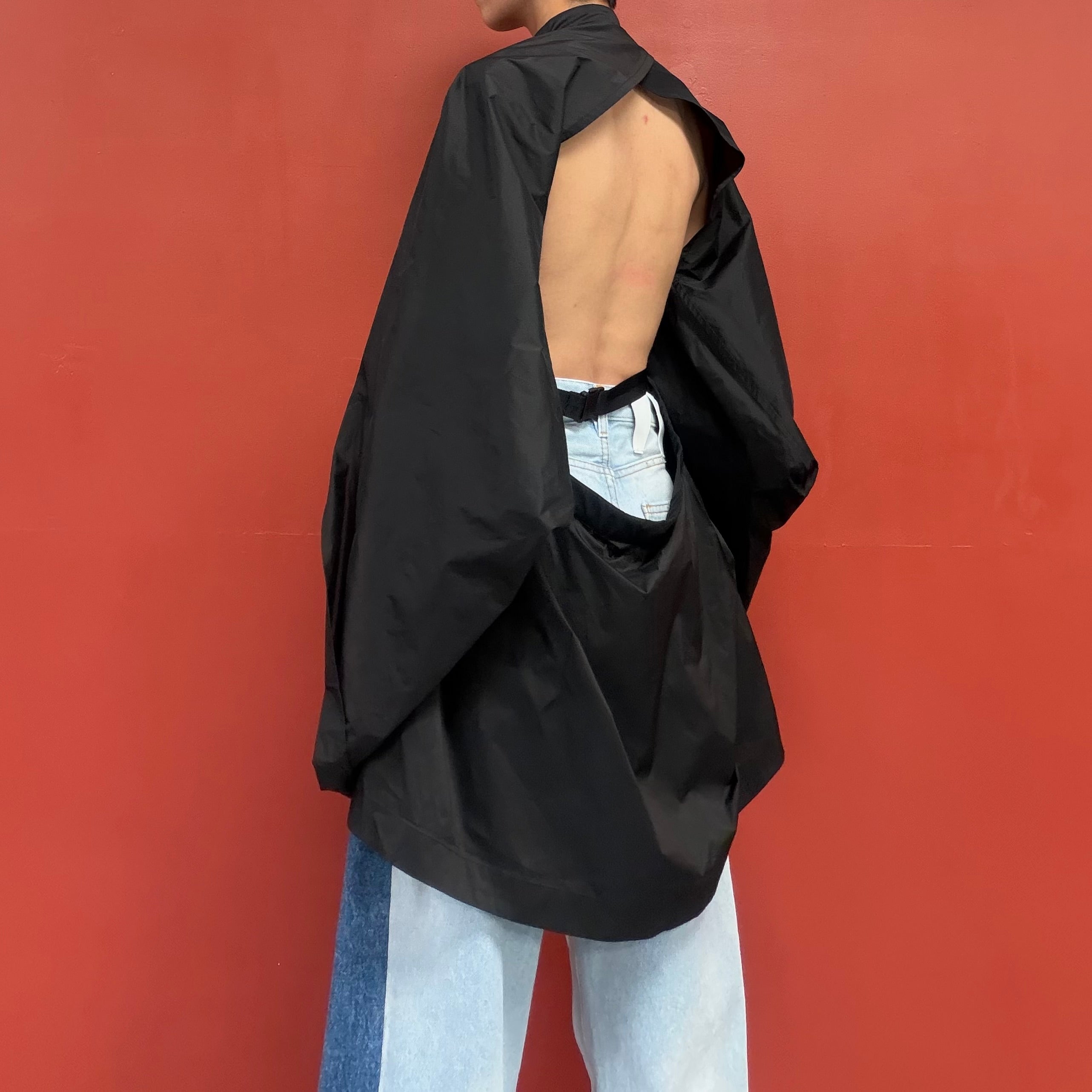 ISSEY MIYAKE polyester taffeta belted shirts