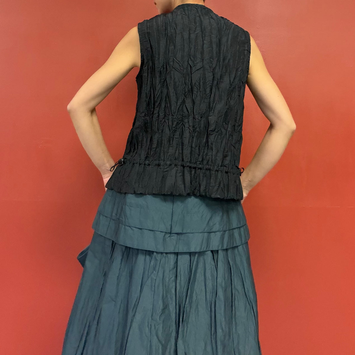 Pleated vest