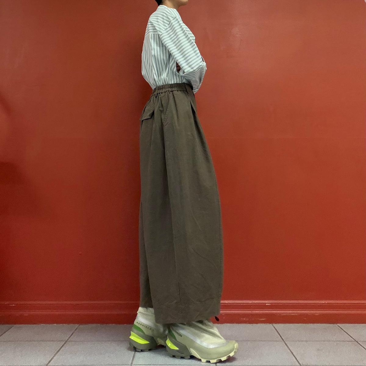 Cotton wide pants