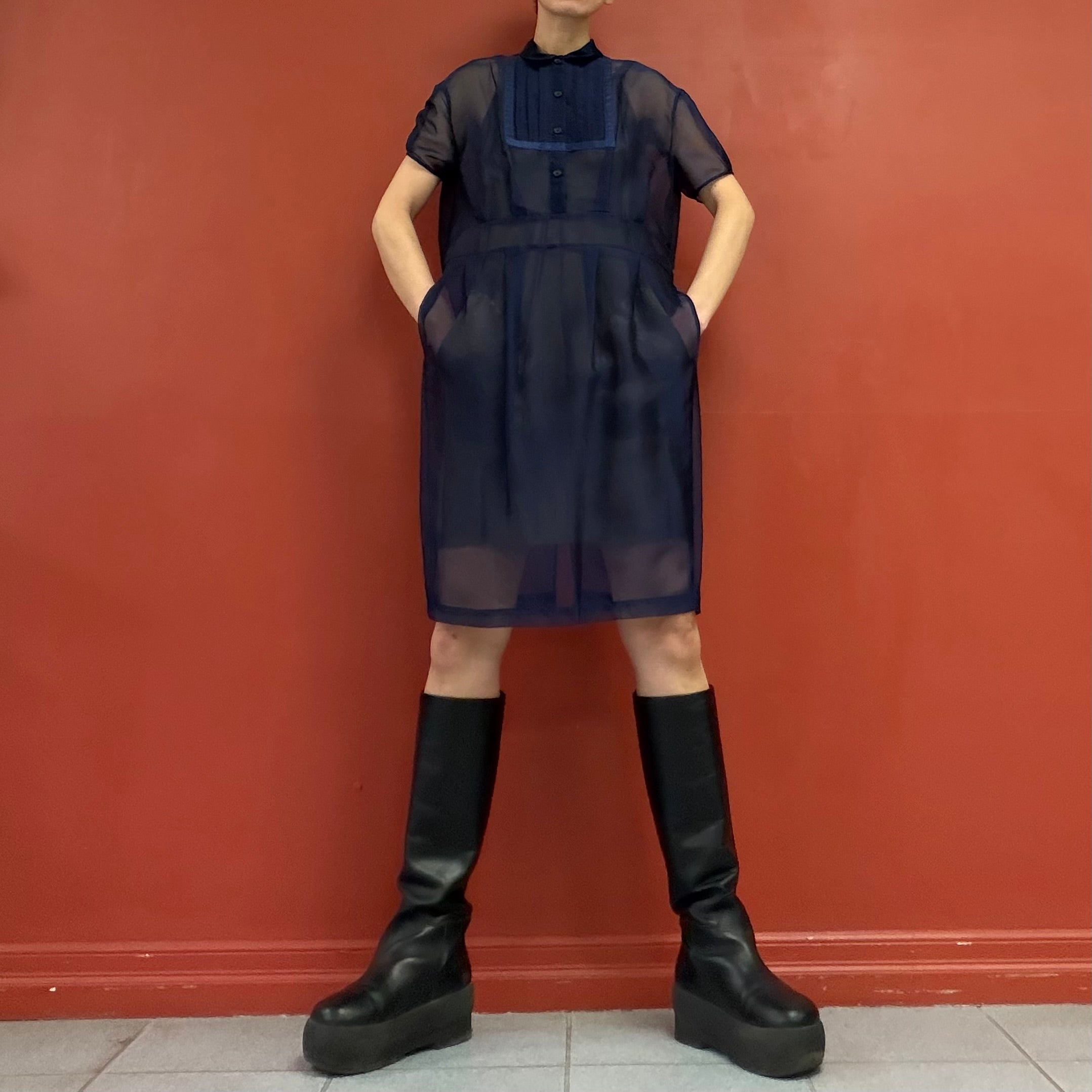 Kolor see through dress with slip