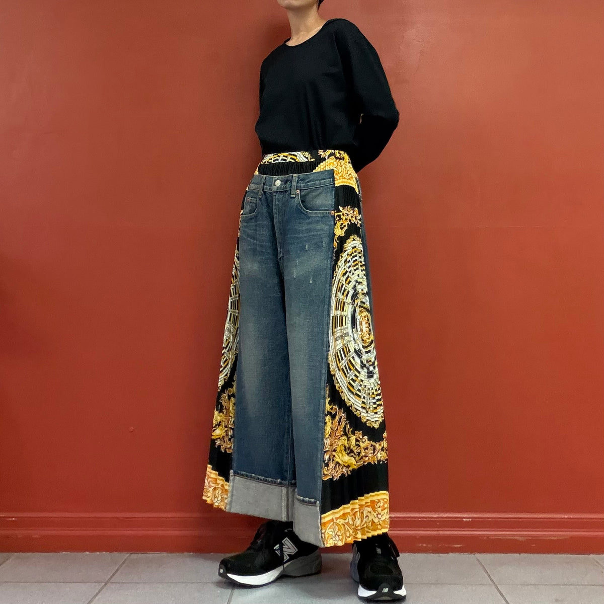JUNYA WATANABE COMME des GARÇONS scarf docking Levi’s jeans