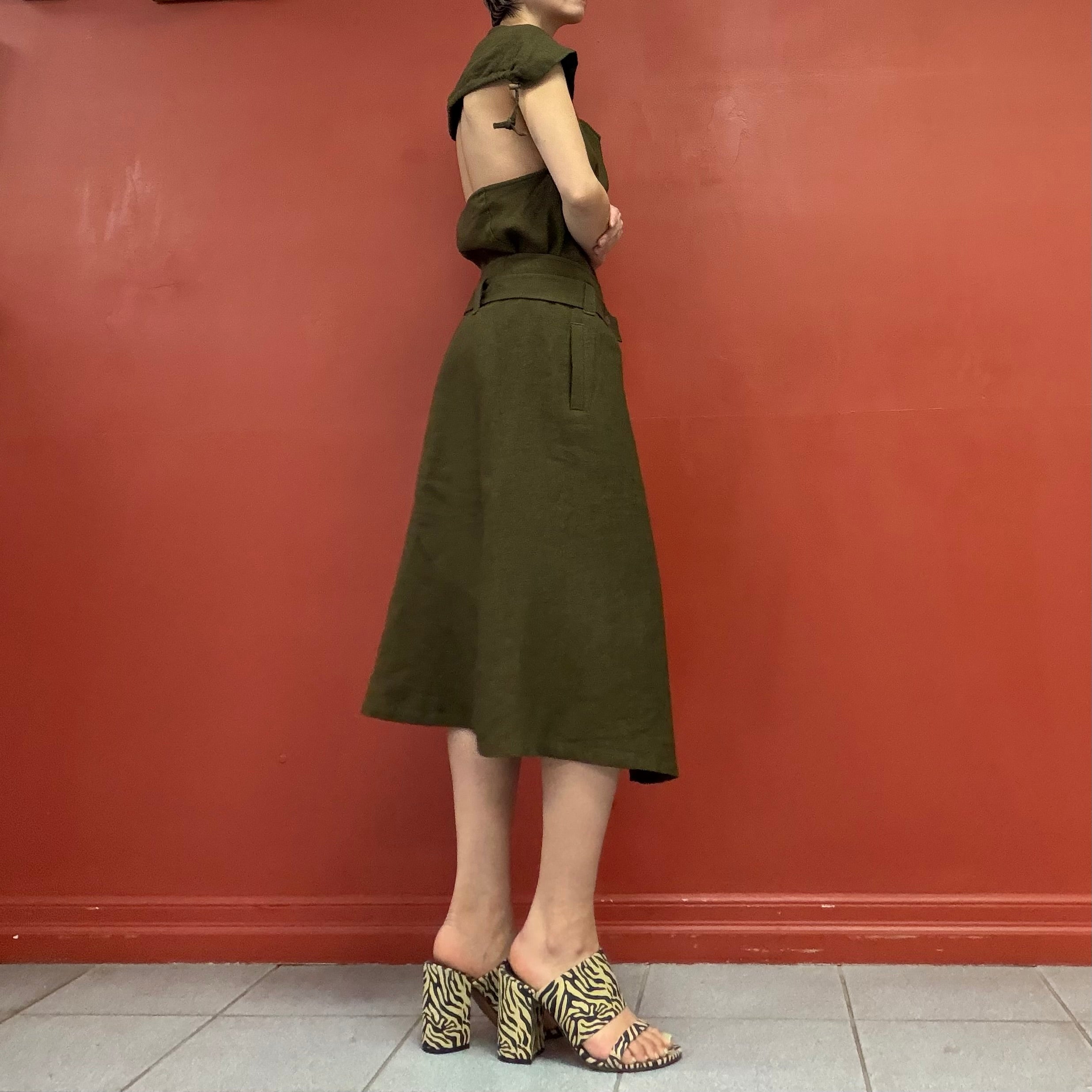 Midi wrap skirt