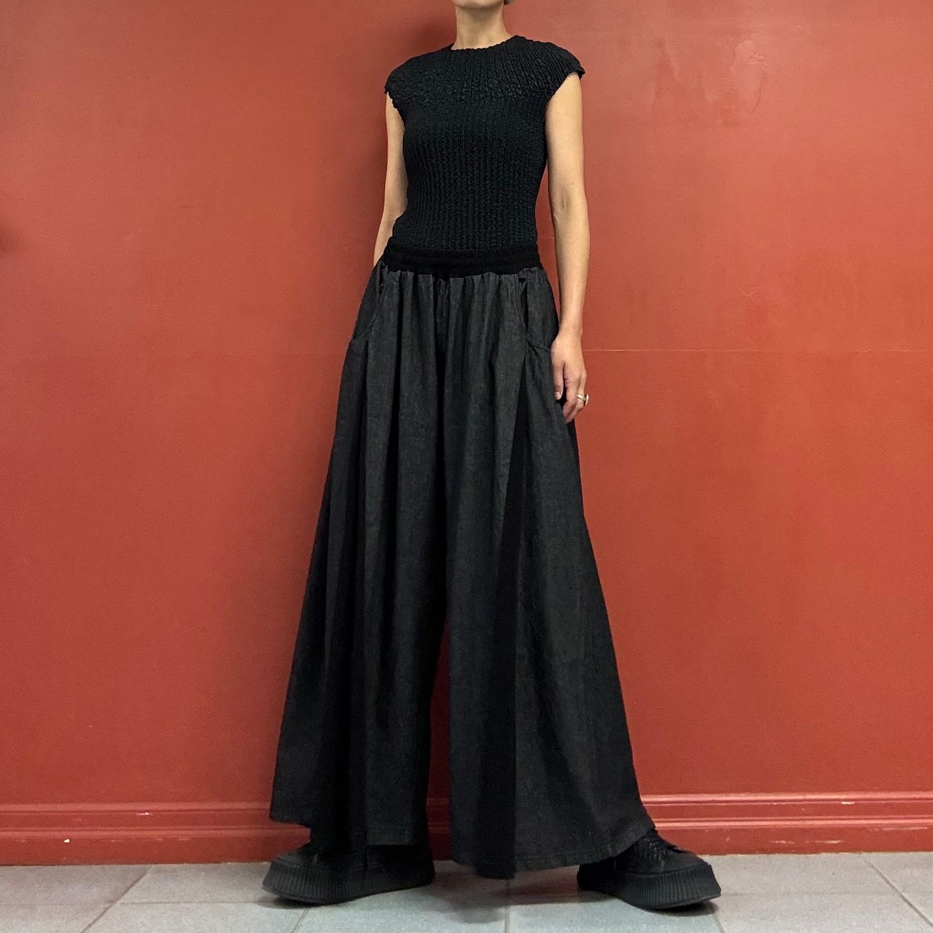 Panelled wide-leg pants