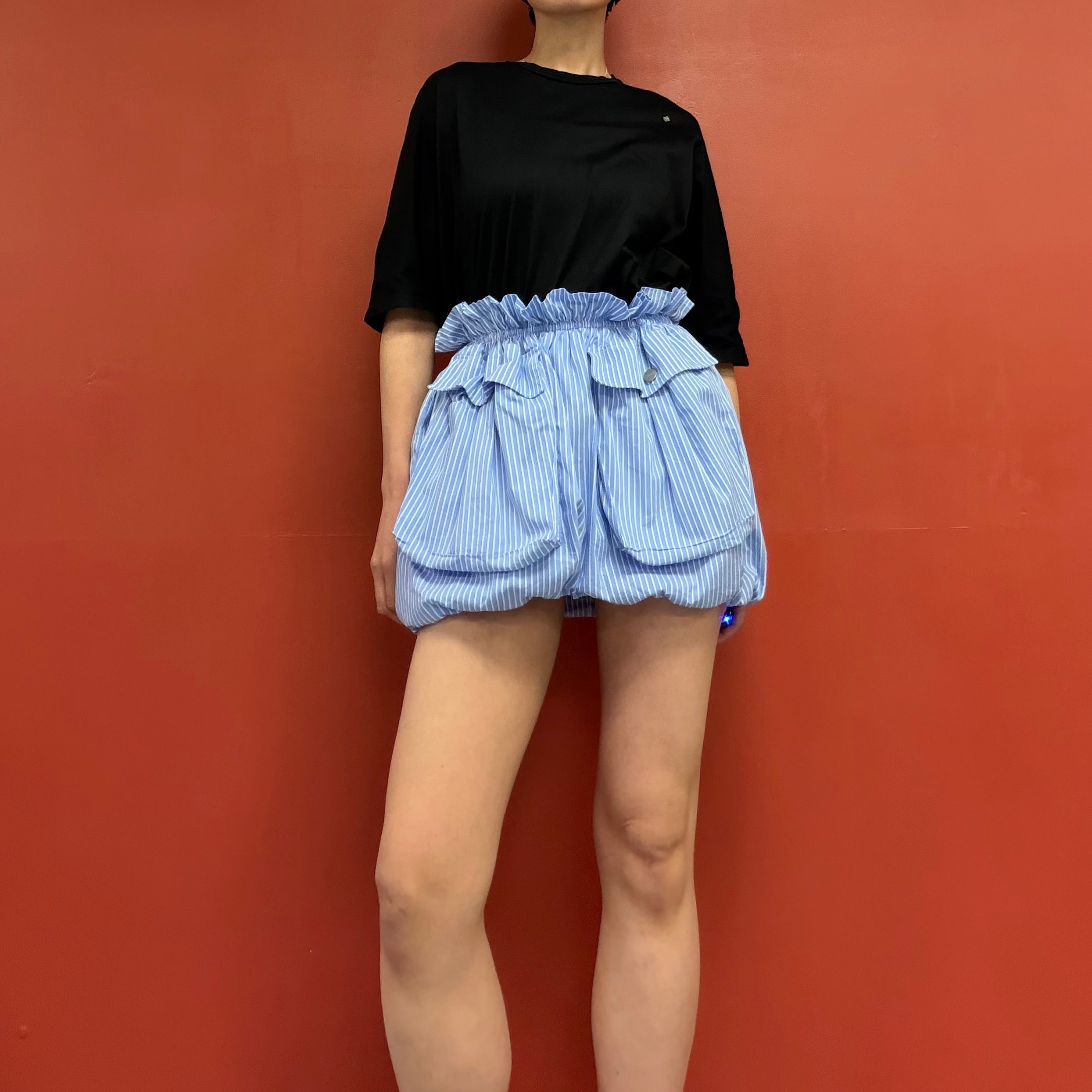 AKNVAS cotton poplin bubble skirt