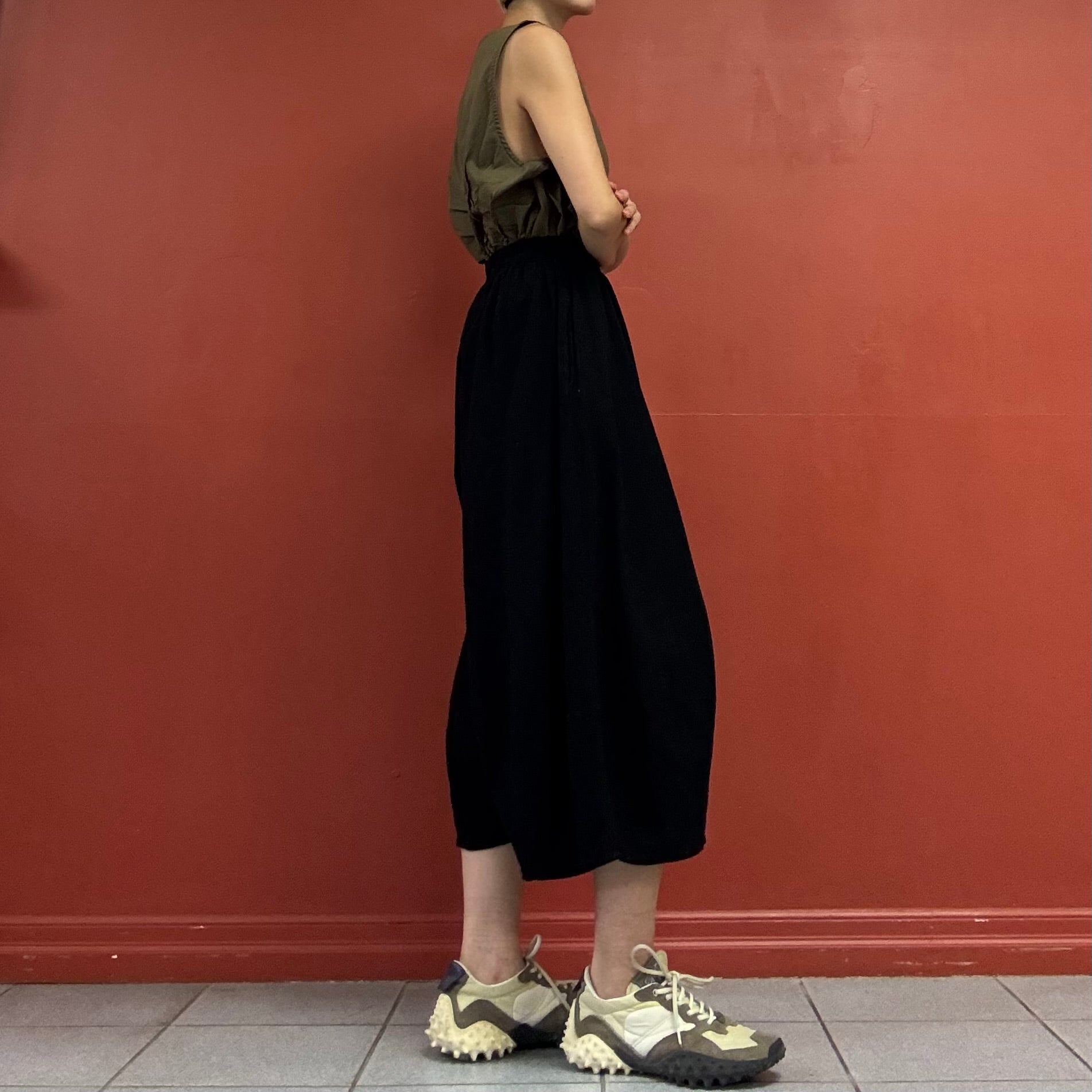 Wide cropped pants