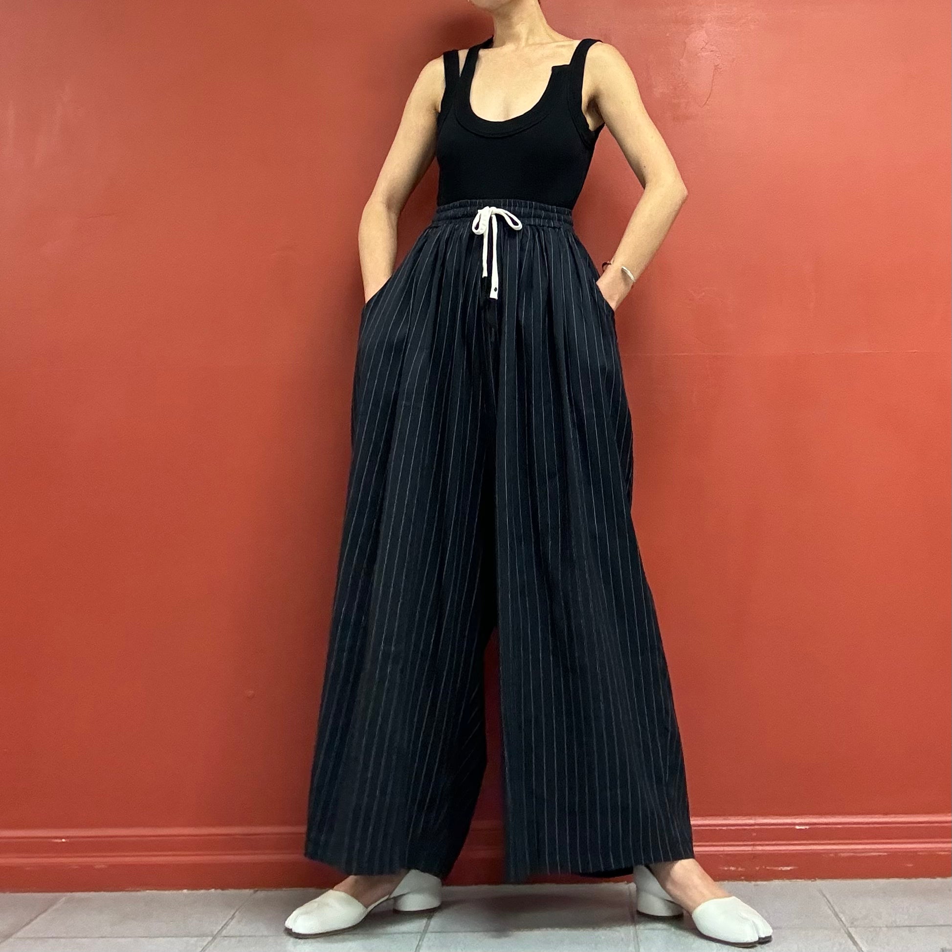 Super high rise wide pants