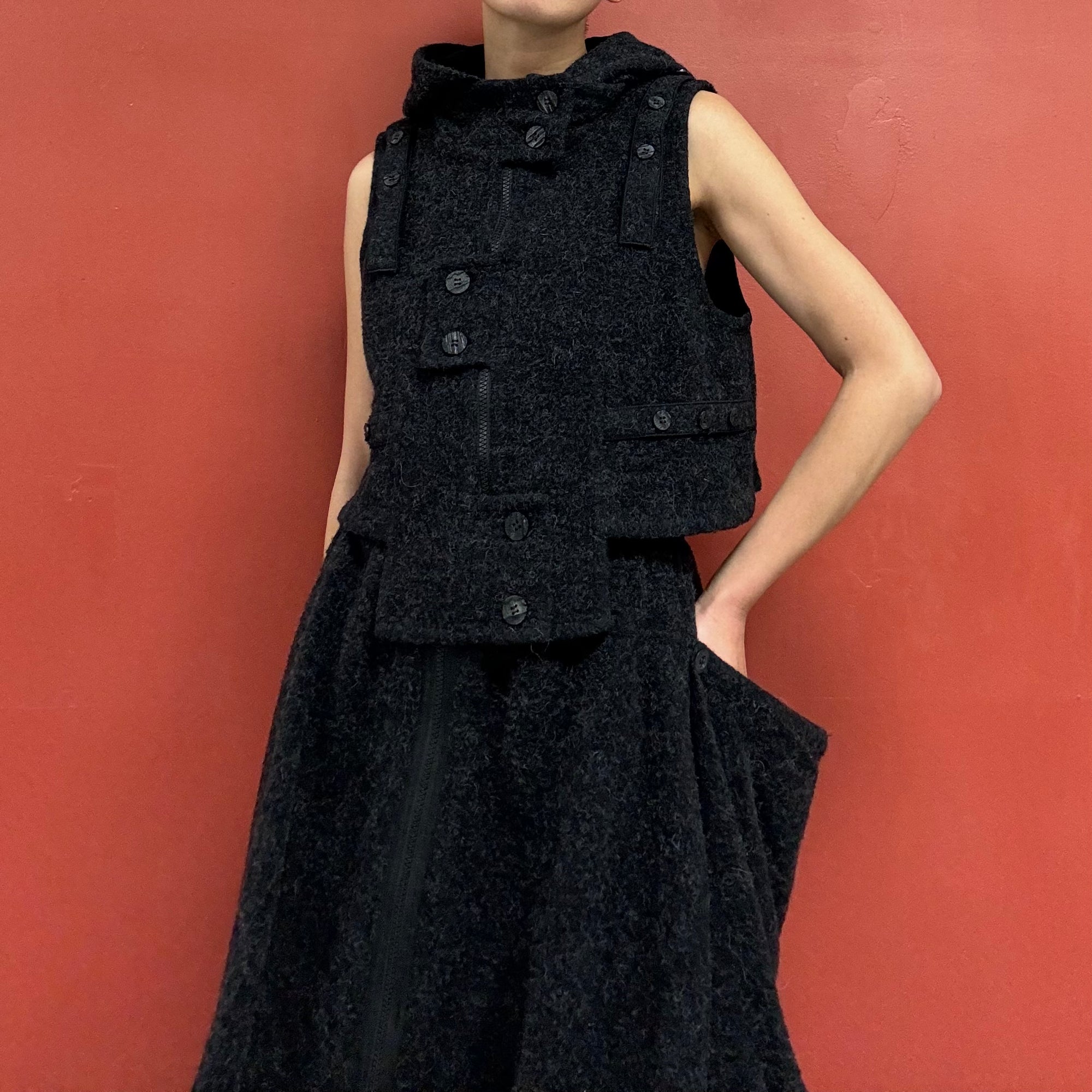wool mixed vest